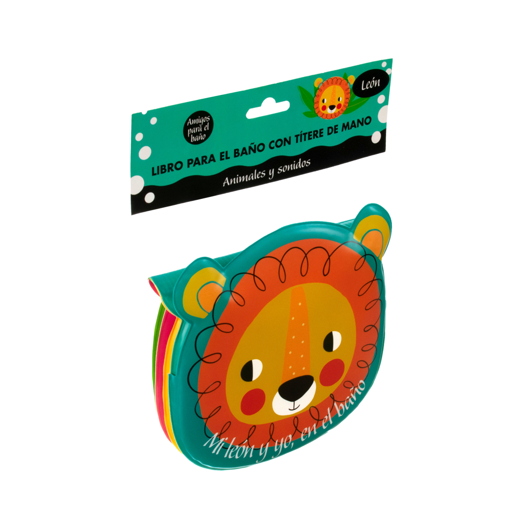 Libro interactivo con títere de mano para la hora del baño León - 9786075329253