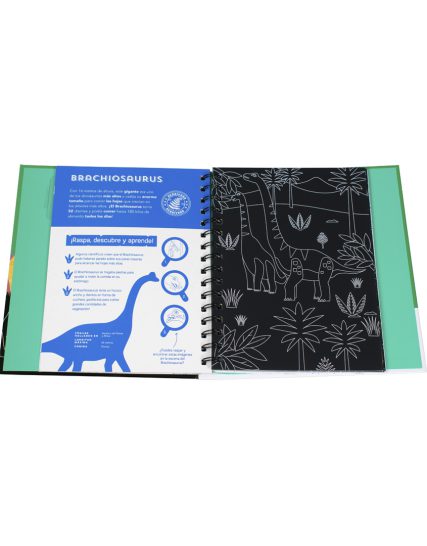 Libro interactivo raspa y descubre Dinosaurios - 0685071107119-1
