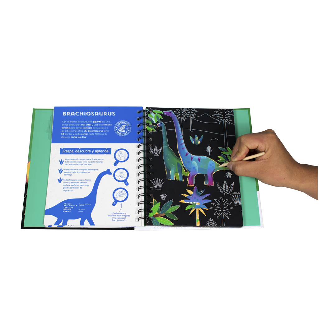 Libro interactivo raspa y descubre Dinosaurios - 0685071107119-5