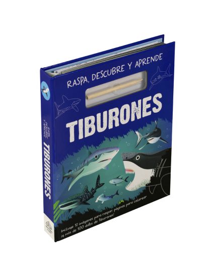 Libro interactivo raspa y descubre Tiburones - 0685071043691