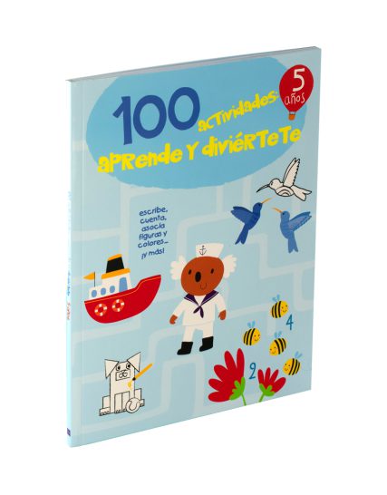 Libro infantil con 100 actividades para aprender y divertirte 5 años - 9789464548303