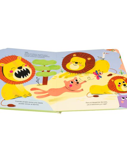 Libro infantil con pestañas aprende de Animlaes Salvajes - 9789464547818-1