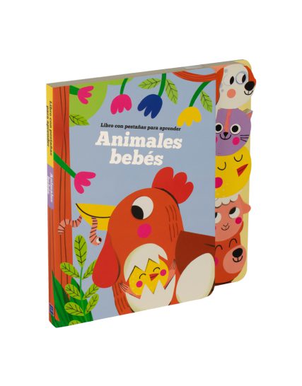 Libro infantil con pestañas aprende de Animlaes bebés - 9789464547825