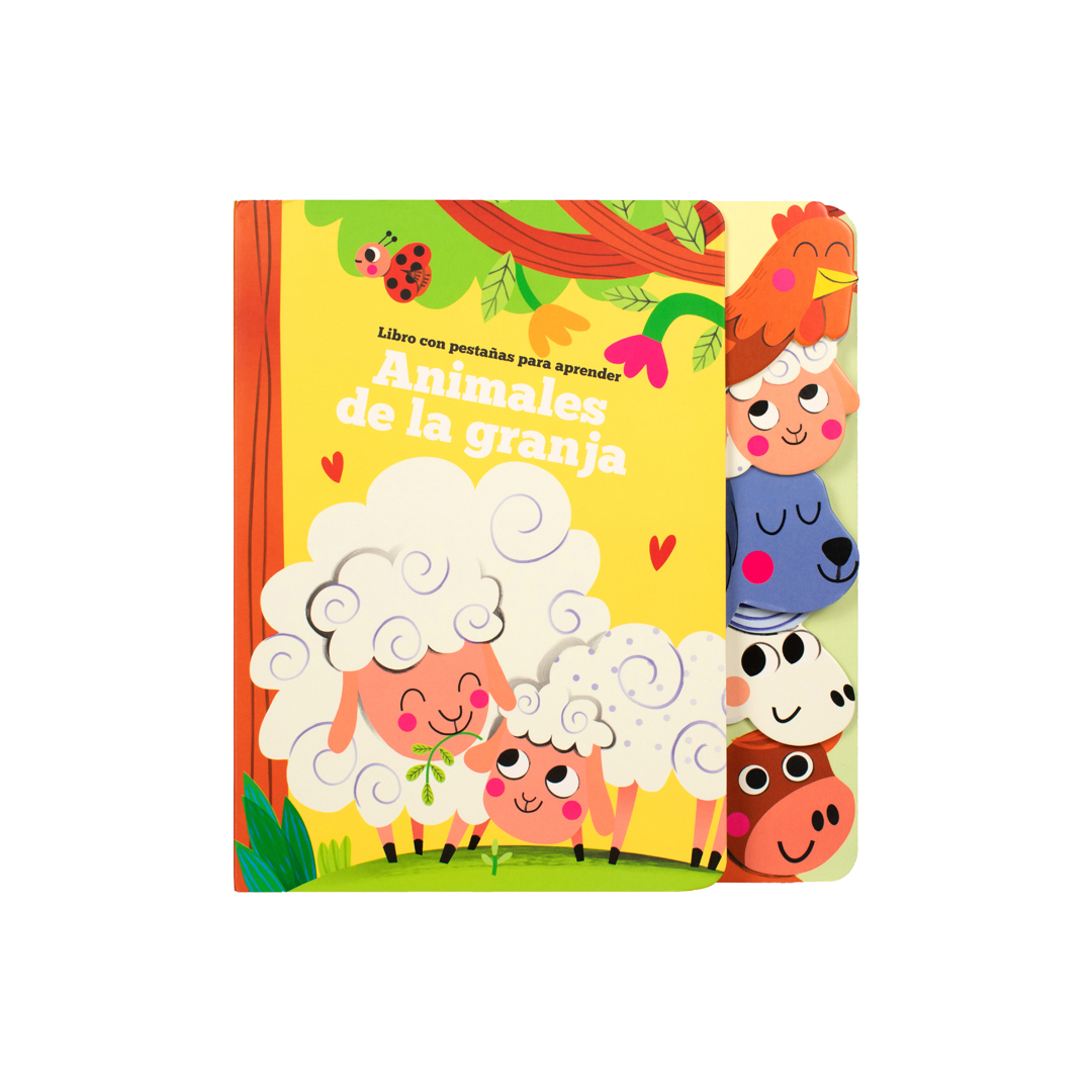 Libro infantil con pestañas aprende de Animlaes de la granja - 9789464547801-2