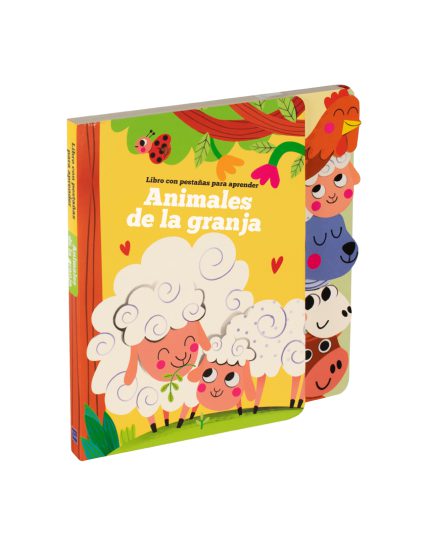 Libro infantil con pestañas aprende de Animlaes de la granja - 9789464547801