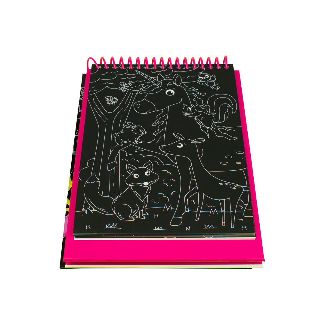 Libro intercativo raspa y colorea Unicornio - 0685071355725-1