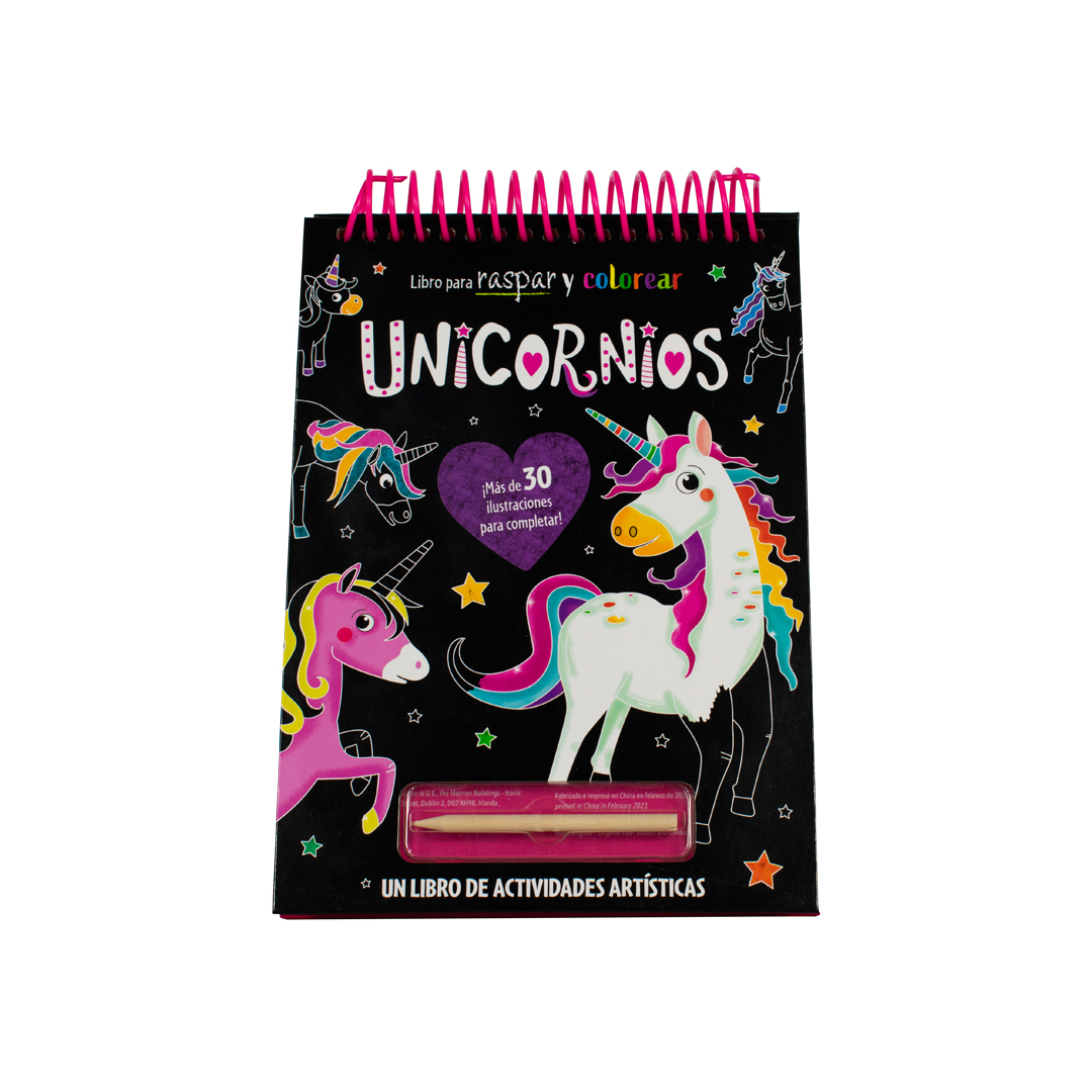 Libro intercativo raspa y colorea Unicornio - 0685071355725-2