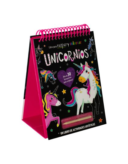 Libro intercativo raspa y colorea Unicornio - 0685071355725
