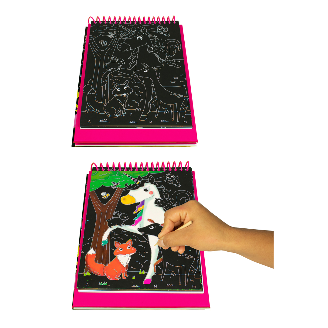 Libro intercativo raspa y colorea Unicornio - 0685071355725-7