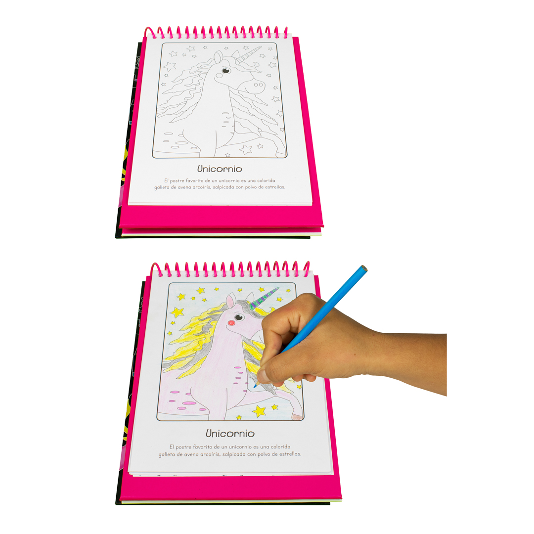 Libro intercativo raspa y colorea Unicornio - 0685071355725-8