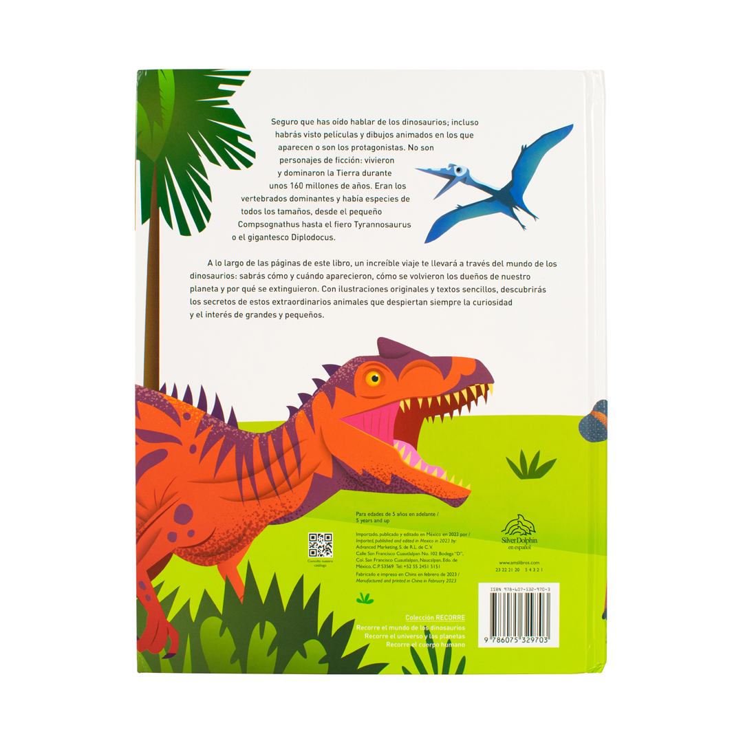Libro Infantil para recorrer el mundo de los dinosaurios - 9786075329703-3