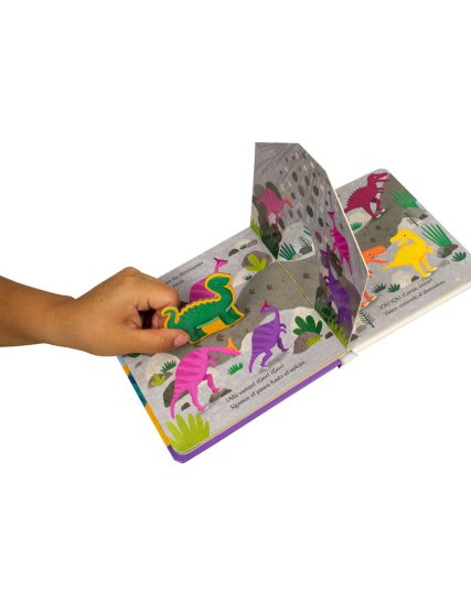 Libro infantil Desprende y explora - Un paseo prehistórico - 9786075329659-1