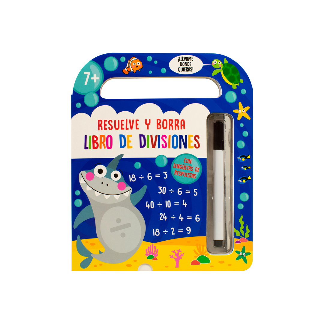 Libro infantil Resuelve y borra - Libro de divisiones - 0685071914670-2