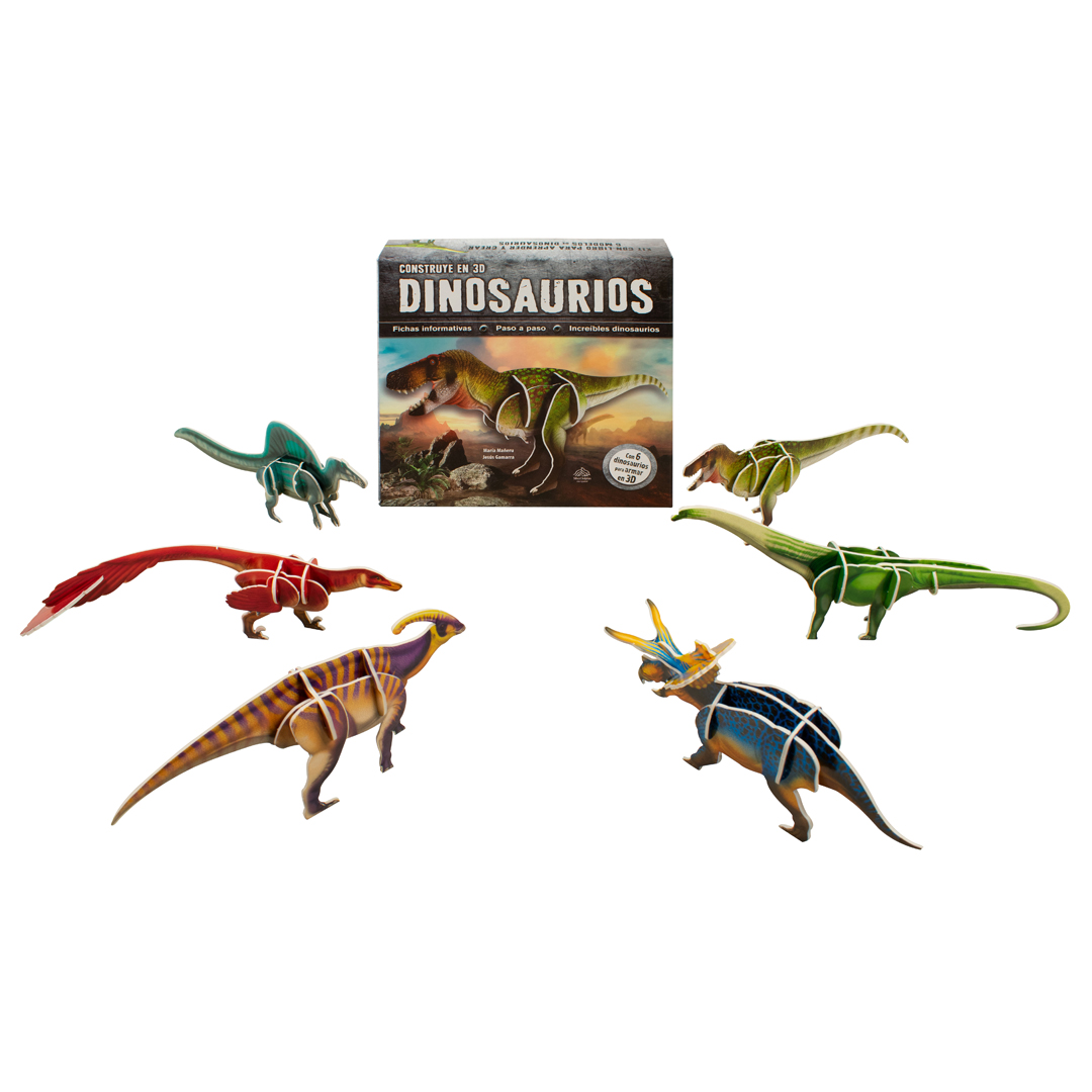 Libro infantil con actividades para construir dinosaurios en 3D - 0685071704578-4