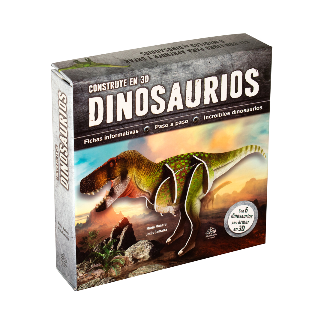 Libro infantil con actividades para construir dinosaurios en 3D - 0685071704578