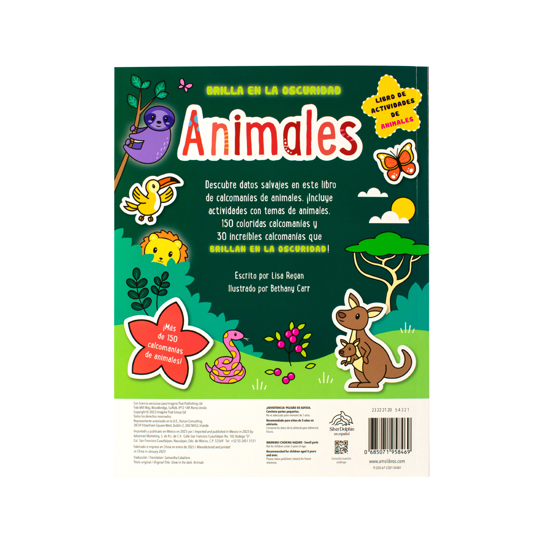 Libro infantil que brilla en la oscuridad Animales - 0685071958469-3