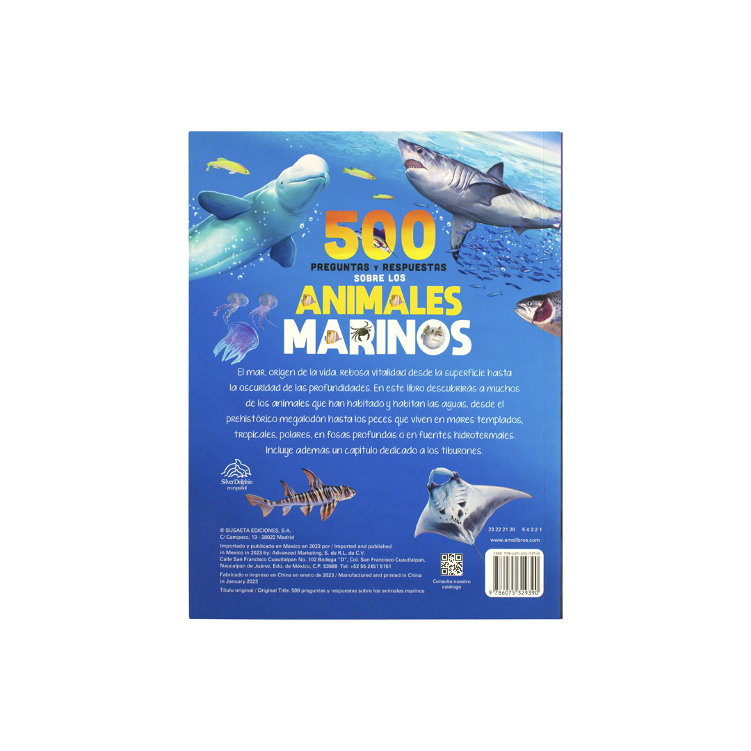 Libro infantil 500 Preguntas y Respuestas sobre Los Animales Marinos - 9786075329390-3