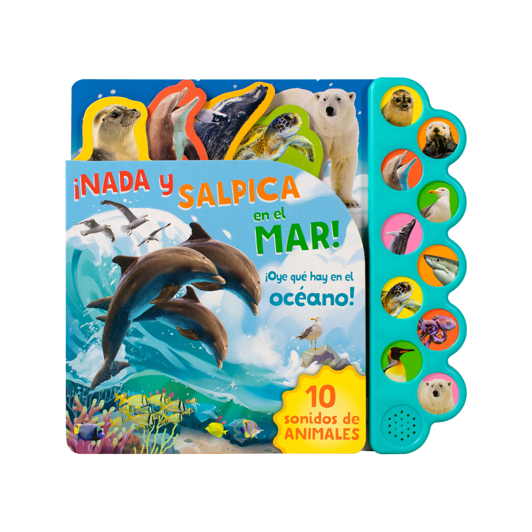 Libro infantil 10 Sonidos de animales nada y salpica en el mar - 9781646383849-2