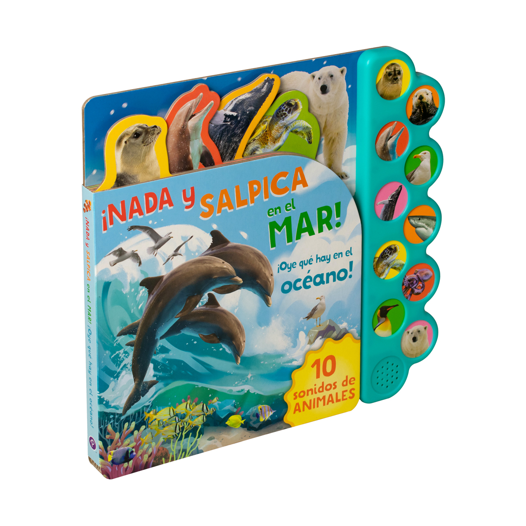 Libro infantil 10 Sonidos de animales nada y salpica en el mar - 9781646383849