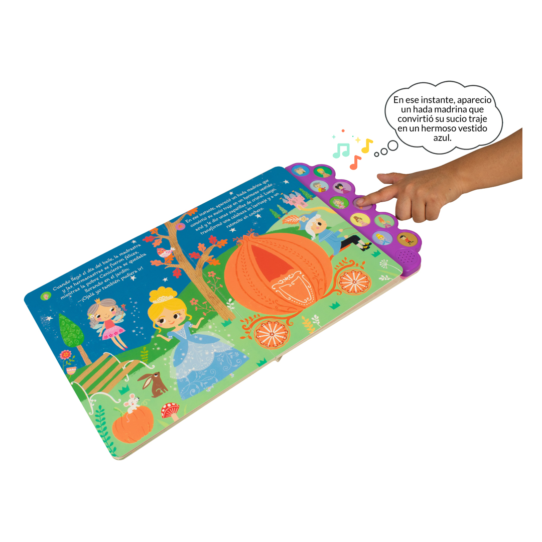 Libro infantil Cenicienta con 10 botones con sonido - 9786075329871-1