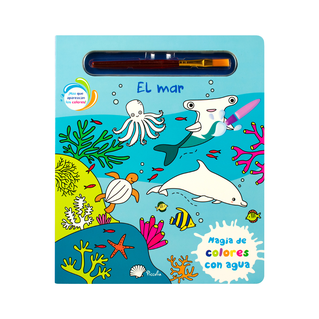 Libro Infantil para colorear Magia de los colores con agua el mar - 0685071849026-2