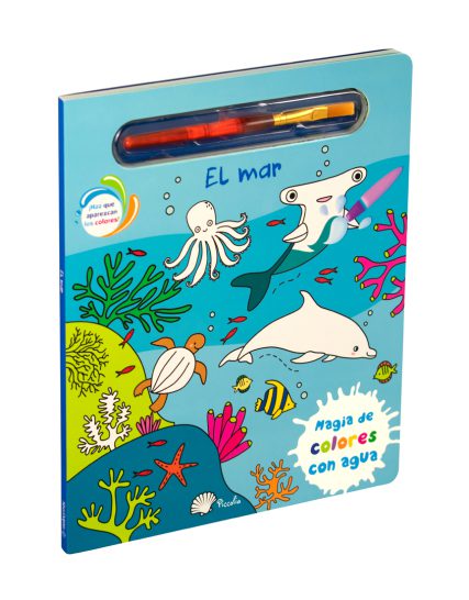 Libro Infantil para colorear Magia de los colores con agua el mar - 0685071849026