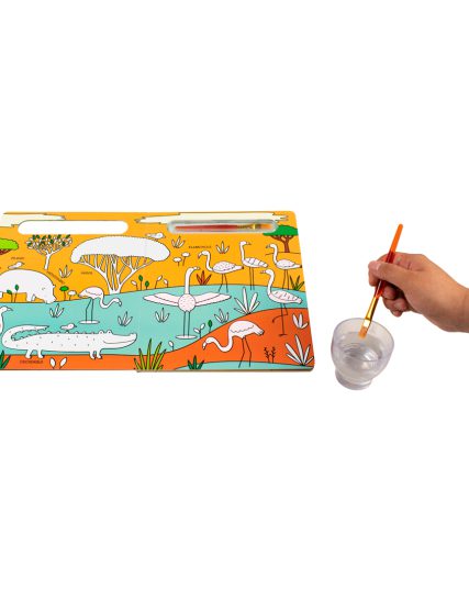 Libro Infantil para colorear Magia de los colores con agua los animales de la sabana - 0685071405352-4