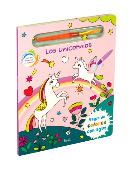 Libro Infantil para colorear Magia de los colores con agua los unicornios - 0685071681510