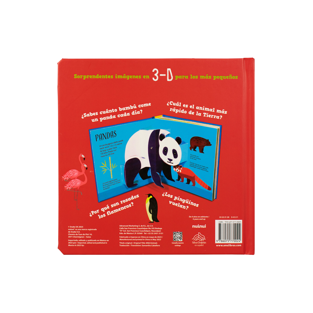 Libro infantil Increible en 3D Pop-up Animales salvajes - 9786075770024-3