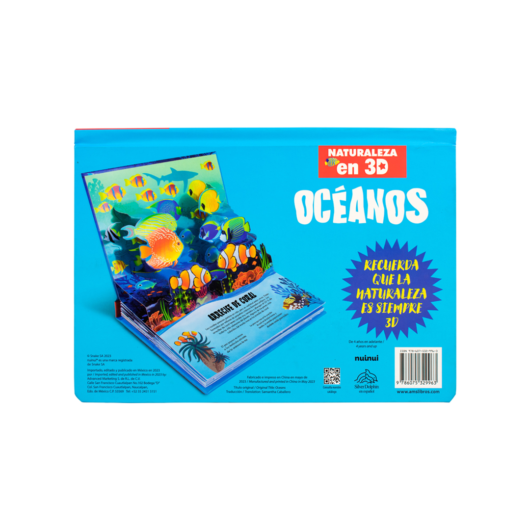 Libro infantil Naturaleza en 3D Pop-up Oceanos - 9786075329963-3