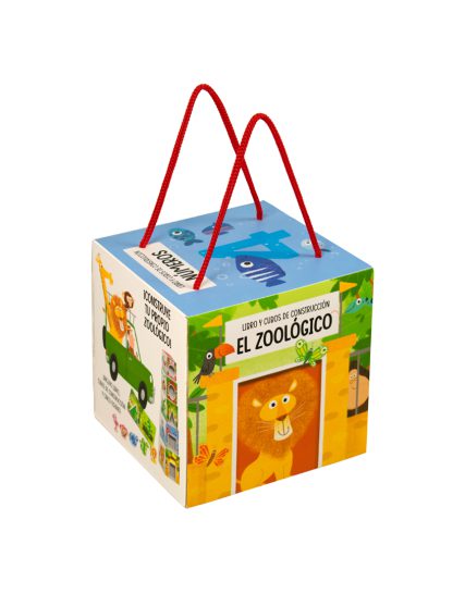 Libro infantil y cubos de construcción construye tu propio zoologico - 9789464761184
