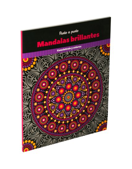 Libro para colorear Mandalas brillantes Punto a punto - 0685071149461