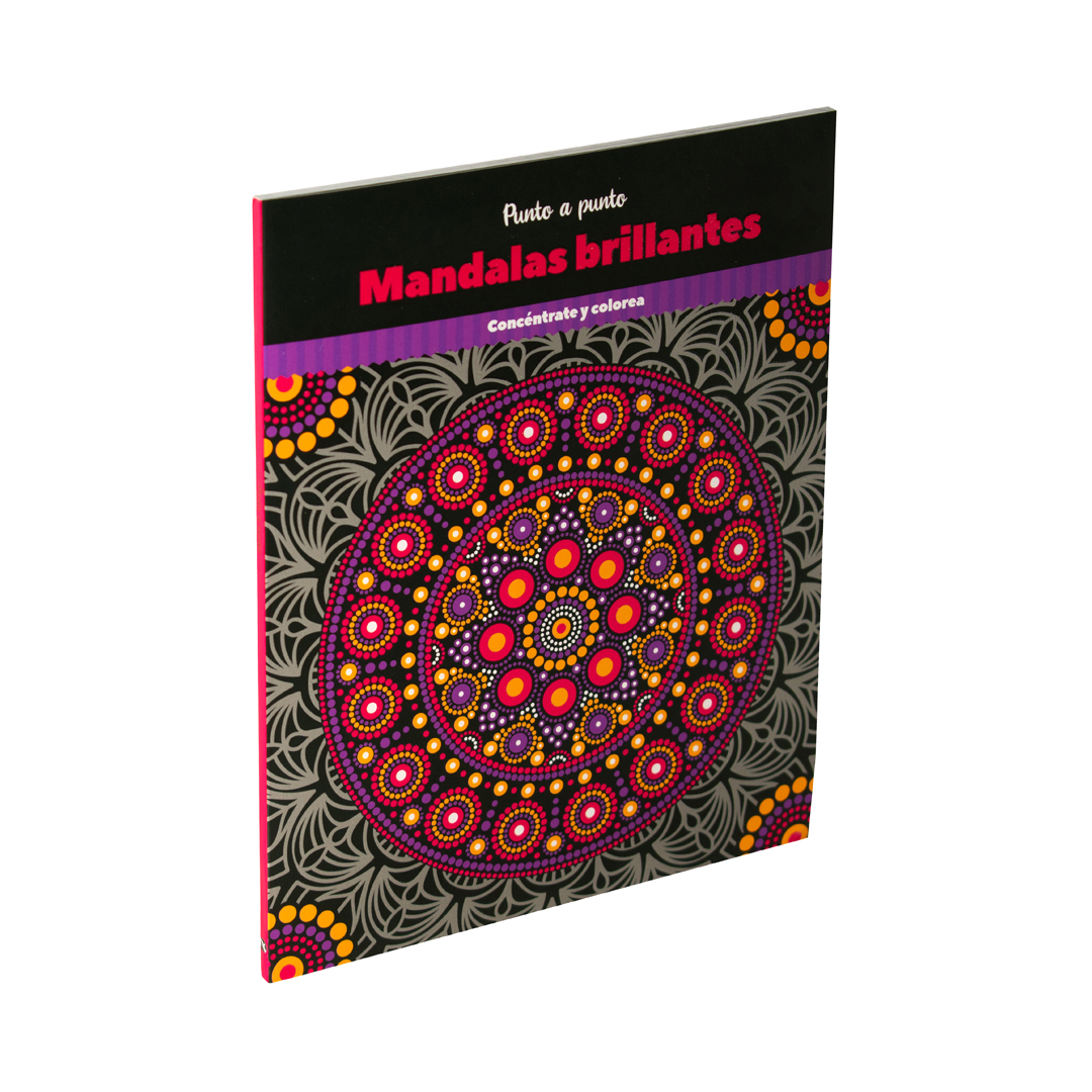 Libro para colorear Mandalas brillantes Punto a punto - 0685071149461