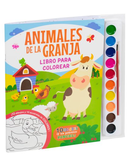 Libro infantil para colorear Animales de la granja - 0685071502082