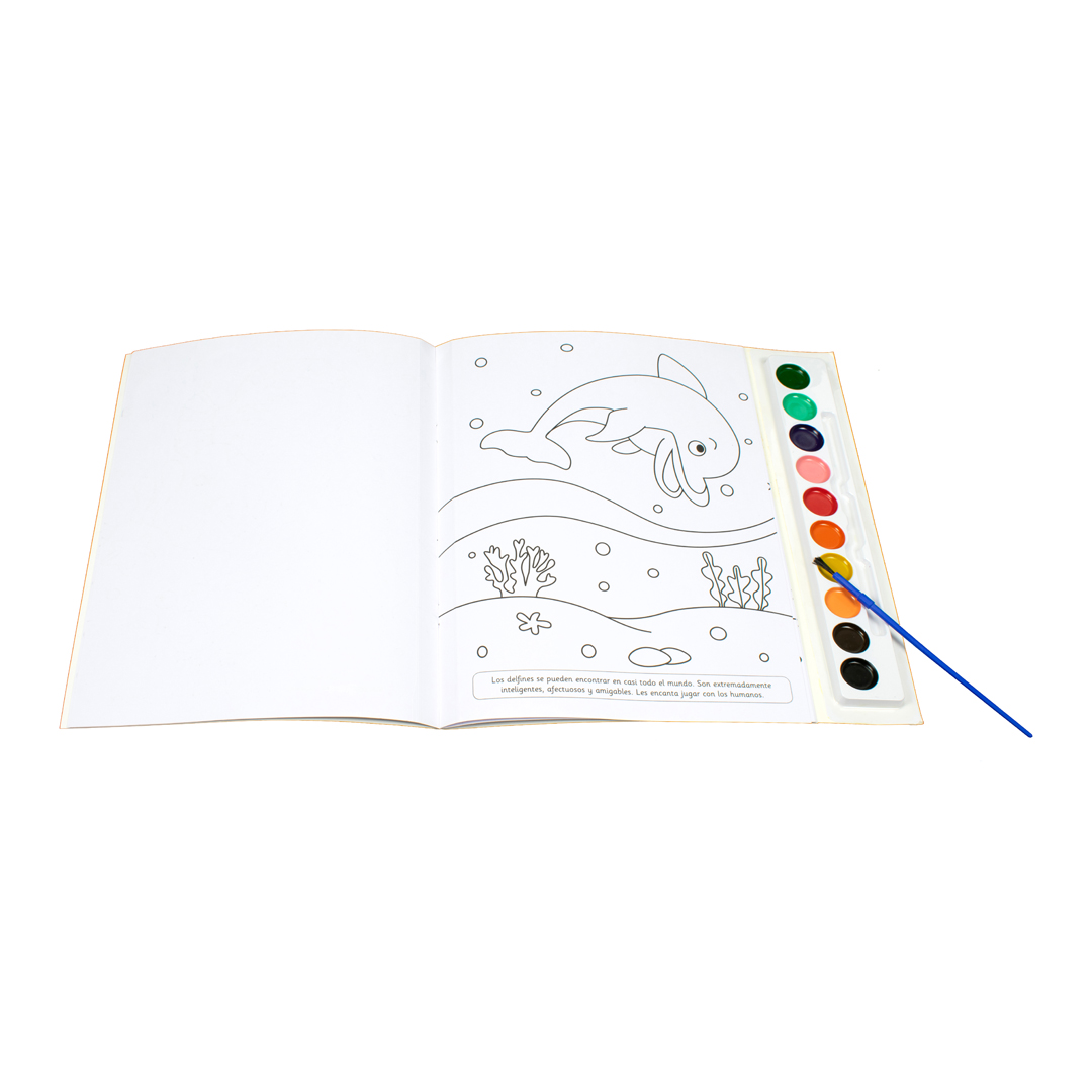 Libro infantil para colorear Animales del mar - 0685071881613-1
