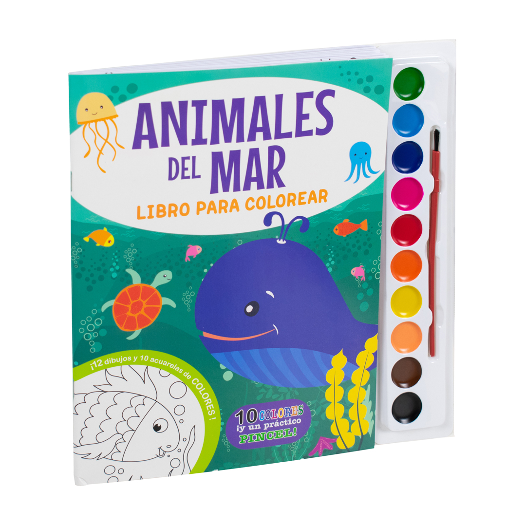 Libro infantil para colorear Animales del mar - 0685071881613