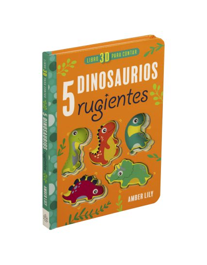 Libro infantil 3D para contar 5 Dinosaurios Rugientes - 9786075328201