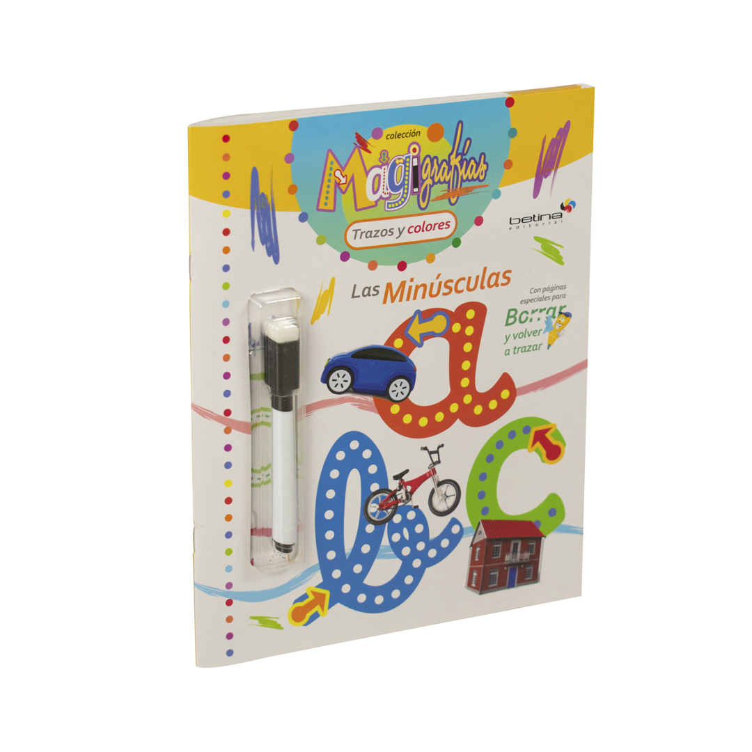 Libro infantil con actividades Magigrafias Las minúsculas - 9789506033125