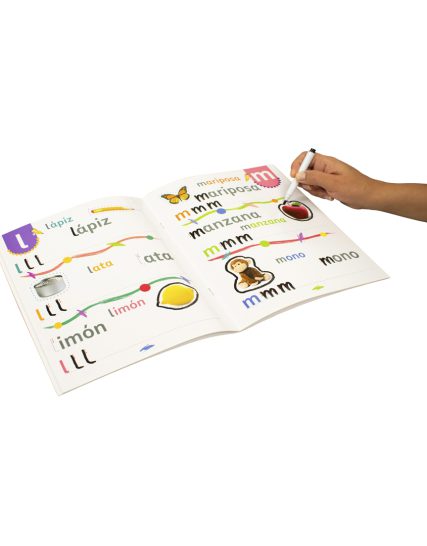 Libro infantil con actividades Magigrafias Las minúsculas en imprenta - 9789506033132-1