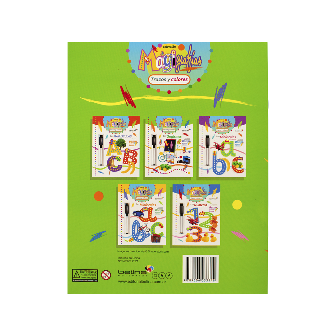 Libro infantil con actividades Magigrafias Los grafismos - 9789506033149-3