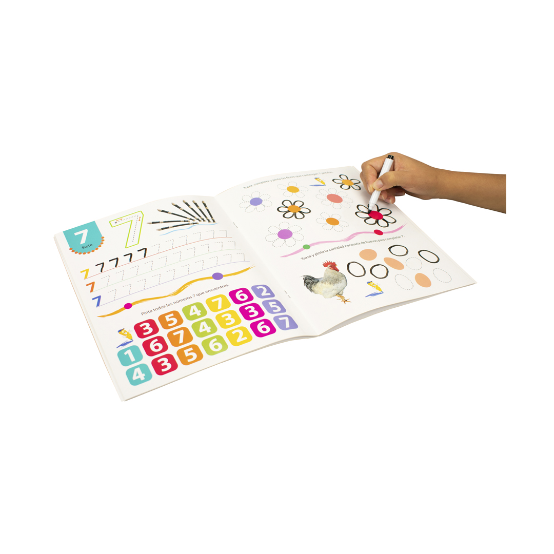 Libro infantil con actividades Magigrafias Los números - 9789506033118-1