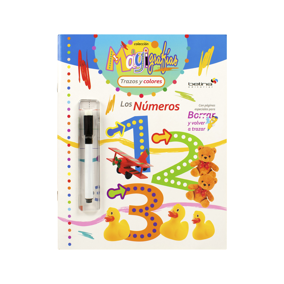 Libro infantil con actividades Magigrafias Los números - 9789506033118-2