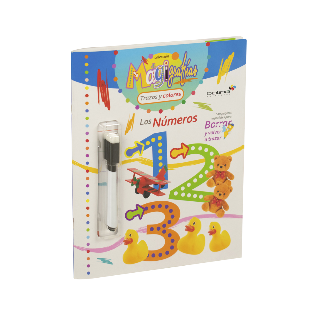 Libro infantil con actividades Magigrafias Los números - 9789506033118