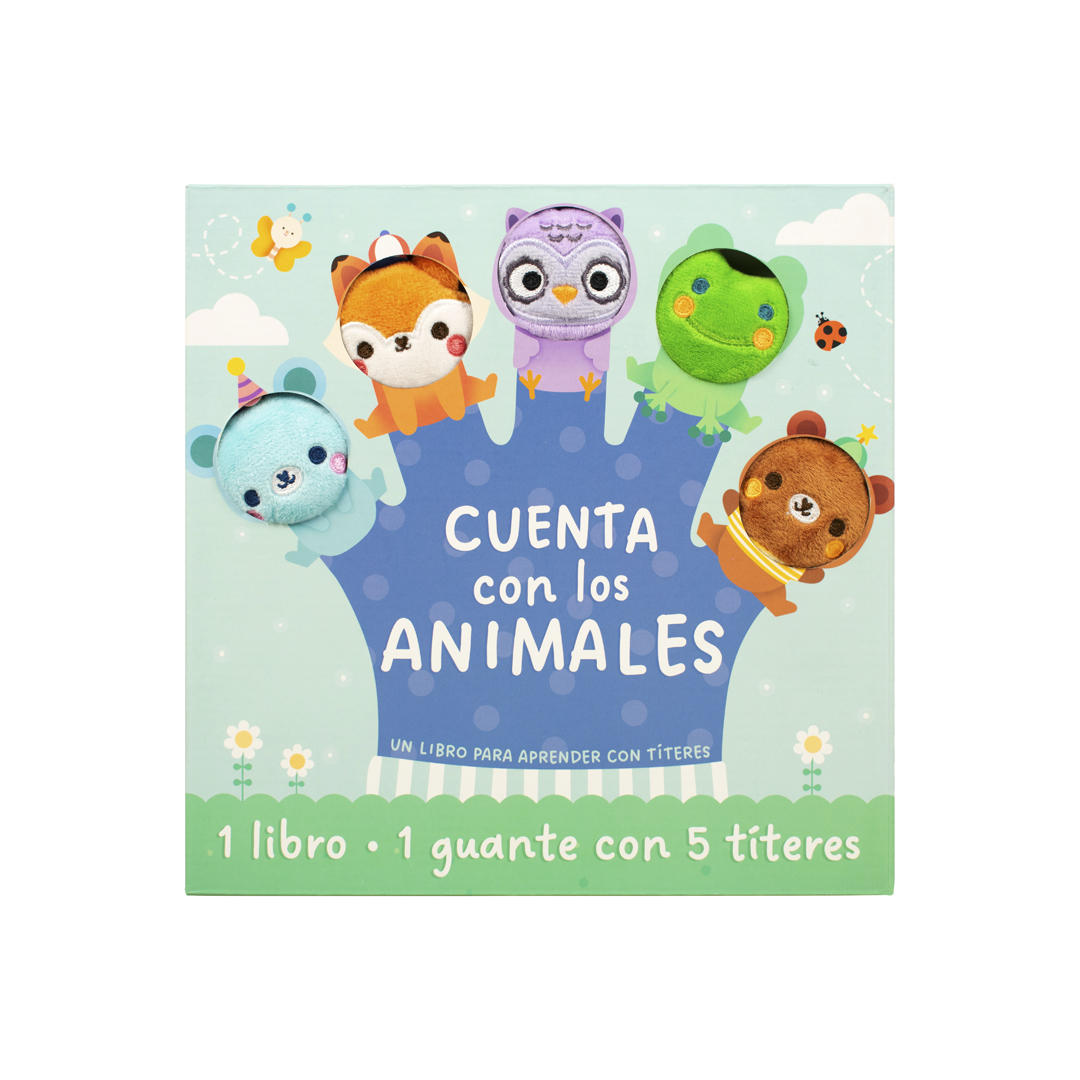 Libro infantil con guante con titeres Cuenta con los animales - 9789464761214-2