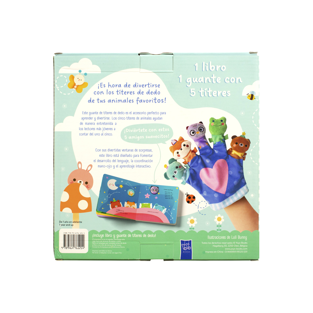 Libro infantil con guante con titeres Cuenta con los animales - 9789464761214-3