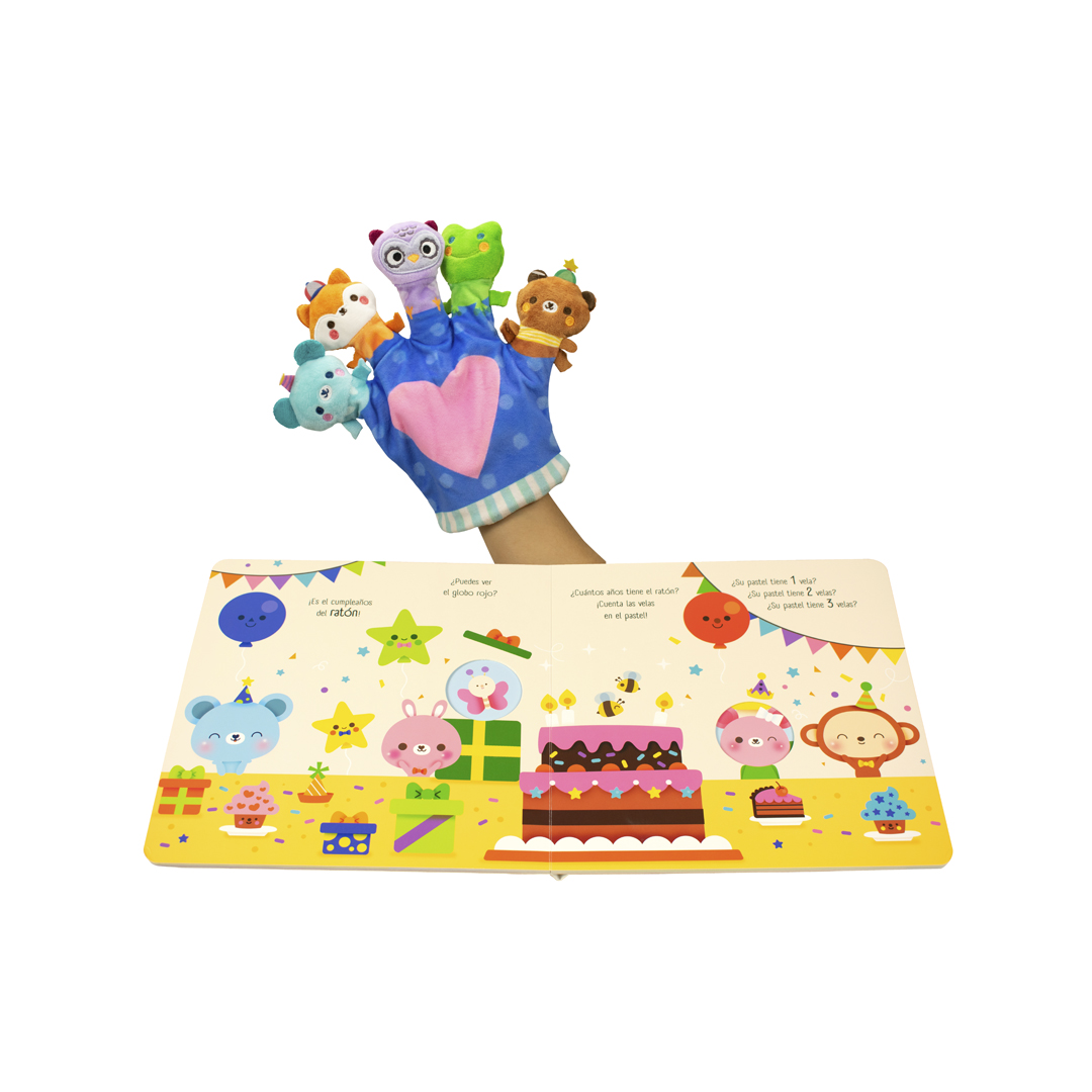 Libro infantil con guante con titeres Cuenta con los animales - 9789464761214-5