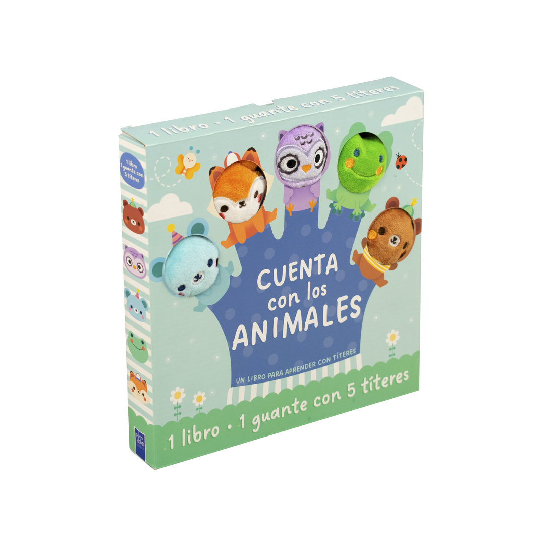 Libro infantil con guante con titeres Cuenta con los animales - 9789464761214