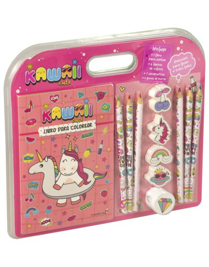 Libro para colorear Diviertete pintando kawaii cute - 9788419643049