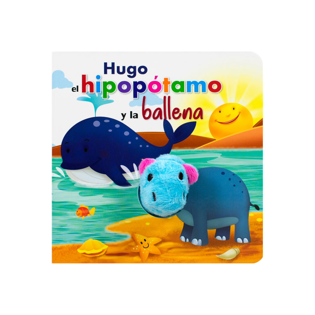 Libro infantil con marioneta Hugo,el Hipopótamo y la Ballena. - 9786075328478-2