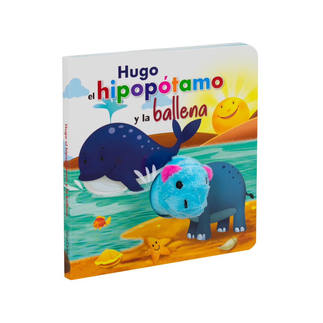 Libro infantil con marioneta Hugo,el Hipopótamo y la Ballena. - 9786075328478